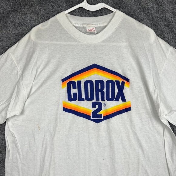 Vintage Clorox Bleach‎ Clorox 2 Parody Tee Shirt Single Stitch SZ XL - Picture 4 of 9